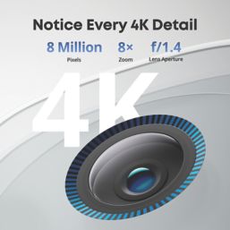 Eufy EufyCam S330  Rechargeable Battery-Operated White Wireless 4K Indoor & Outdoor Cylinder Add-On Camera