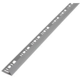 Diall 9mm Round PVC Tile Trim Grey 2.5m
