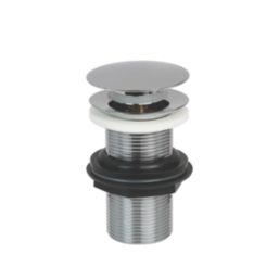 Flomasta Unslotted Pop Up Basin Waste Chrome-Plated Brass 32mm