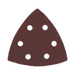 Flexovit Delta A203F 60 / 80 / 120 Grit 6-Hole Punched Multi-Material Sanding Triangles 95mm x 95mm 6 Pack