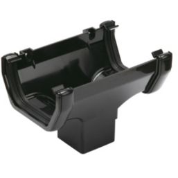 FloPlast  uPVC Square Running Outlet Black 114mm x 65mm