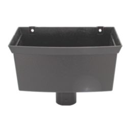FloPlast Cast Iron Effect Universal Hopper 65-68mm Black
