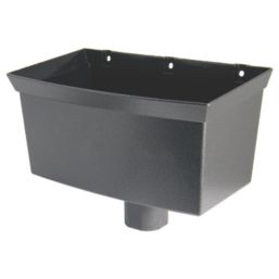 FloPlast Cast Iron Effect Universal Hopper 65-68mm Black