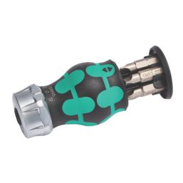 Wera Kraftform Kompakt Stubby Magazine RA 3 Interchangeable Ratchet Screwdriver Set 6 Pcs