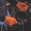 Site SDG310 Nitrile Powder-Free Disposable Grip Gloves Orange X Large 50 Pack