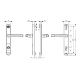 Smith & Locke  Door Handles Pair Polished Chrome