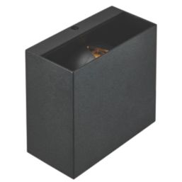 Lutec Gemini Beams Outdoor LED Wall Light Black 7.5W 350lm