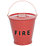 Metal  Fire Bucket & Lid 10Ltr