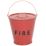 Metal  Fire Bucket & Lid 10Ltr