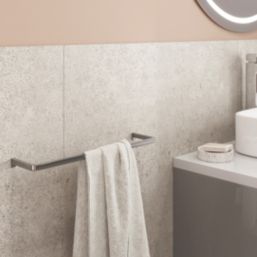 Elland Towel Rail Brushed Steel 400mm x 80mm x 20mm