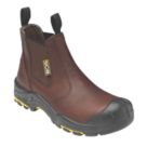 JCB  Size 9  Brown Water-Resistant Steel Toe Cap Safety Dealer Boots