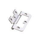 Smith & Locke Polished Chrome  Flush Hinges 75mm x 55mm 2 Pack