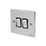 Schneider Electric Ultimate Low Profile 16AX 2-Gang 2-Way Light Switch  Polished Chrome with Black Inserts
