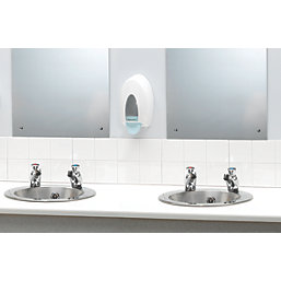 Self-Closing Non-Concussive Bathroom Basin Taps Chrome 1 Pair