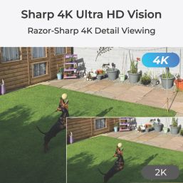 Reolink G770 TrackMix  Solar-Powered White Wireless 4K Outdoor Round Security Camera