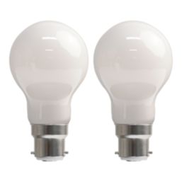 LAP  B22 A60 LED Light Bulb Milky 806lm 3.8W 2 Pack