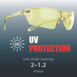 JSP Stealth Amber Lens Safety Spectacle