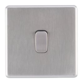 Arlec  10A 1-Gang 2-Way Light Switch  Stainless Steel