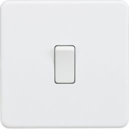Knightsbridge  10AX 1-Gang 2-Way Light Switch  Matt White