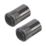 Deta TTE Male Conduit Adaptors 25mm Black 2 Pack