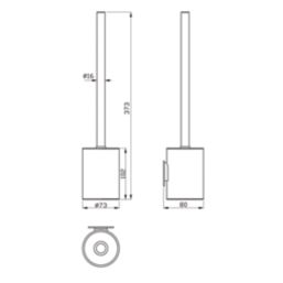 Swirl Caldew Toilet Brush & Holder Black