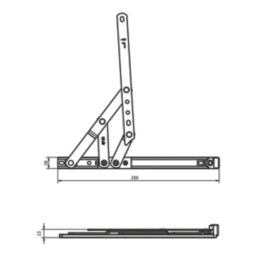 Smith & Locke  Friction Stay Window Hinges Top-Hung 250mm 2 Pack