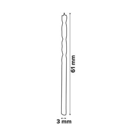 Bosch  Straight Shank Double-Flute Brad Point Wood Drill Bit 3mm x 60mm