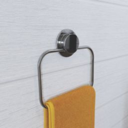 Croydex  Stick 'N' Lock Towel Ring Chrome