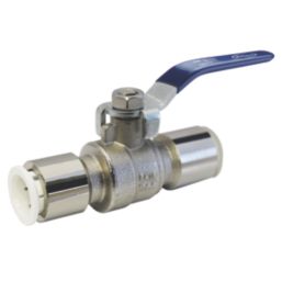Reliance Valves BVAL400210 Push-Fit Full Bore 22mm Ball Valve with Blue/Red Handles