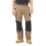 Site Coppell Work Trousers Tan/Black 40" W 32" L