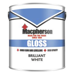 Macpherson 2.5Ltr Brilliant White Gloss Solvent-Based Trim Paint