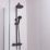 ETAL Siena Rear-Fed Exposed Matt Black Thermostatic Mixer Shower