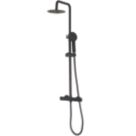 ETAL Siena Rear-Fed Exposed Matt Black Thermostatic Mixer Shower