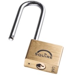 Squire Lion Brass  Weatherproof Long Shackle  Padlock 40mm