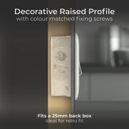 British General Nexus Metal 20A 1-Gang DP Control Switch Brushed Steel with LED