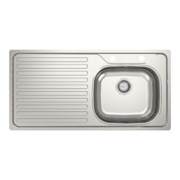 Utility 1 Bowl LH Polished Stainless Steel Sink 1000mm x 500mm