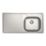 Utility 1 Bowl LH Polished Stainless Steel Sink 1000mm x 500mm