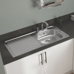 Utility 1 Bowl LH Polished Stainless Steel Sink 1000mm x 500mm