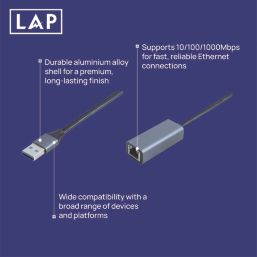 LAP USB-A to RJ45 Adaptor
