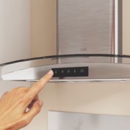 Cooke & Lewis CLCG60LKSS Canopy Hood Silver 598mm