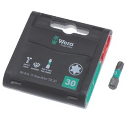 Wera Impaktor 867/1 1/4" 25mm Hex Shank TX30 TriTorsion Diamond Coated Bits 15 Pack