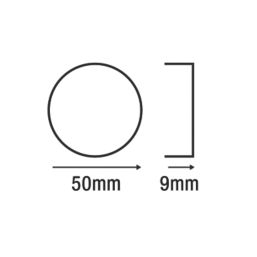 Smith & Locke  Euro Escutcheon (Single) Matt Black 50mm