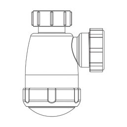 Flomasta  Round Bottle Trap White 32mm