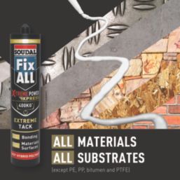 Soudal Fix All X-treme Power Express Solvent-Free Hybrid Polymer Adhesive White 280ml