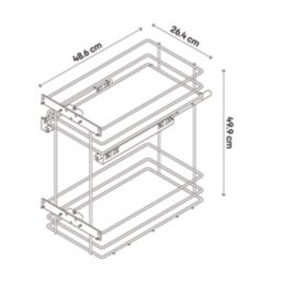 Essentials Anthracite  Pull-Out Storage 300mm