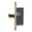 Contactum Lyric 1-Gang 2-Way LED Dimmer Switch  Brushed Brass