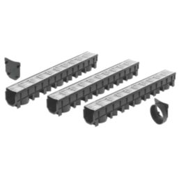 FloPlast FloDrain Drainage Set Silver 115mm x 1m 3 Pack