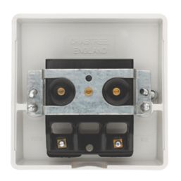 Crabtree Capital 45A Unswitched Cooker Outlet Plate  White