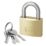 Smith & Locke  Brass Keyed Alike  Closed Shackle  Padlocks 30mm 4 Pack