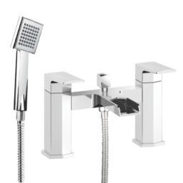 Bristan Elegance Waterfall Chrome 150mm Deck Mounted Dual Control Manual Shower Mixer Tap